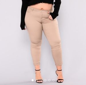 Fashion Nova plus size Kahki pants